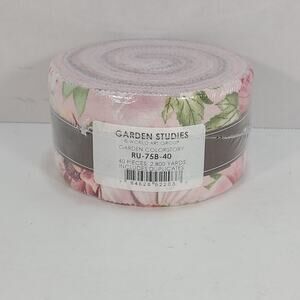 Garden Studies Robert Kaufman Cotton Jelly Roll Ups Quilts Fabric 40 Strips 2.5"